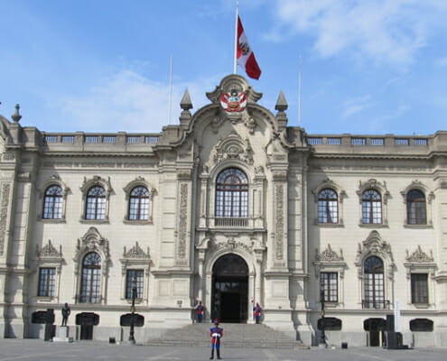El Palacio de Gobierno del Perú en Lima
