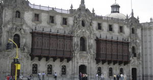 Der Palast des Erzbischofs in Lima