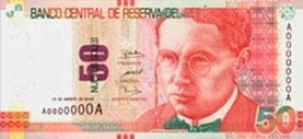50 Soles Geldschein Peru