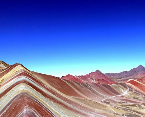 Vinicunca der Regenbogenberg in Peru