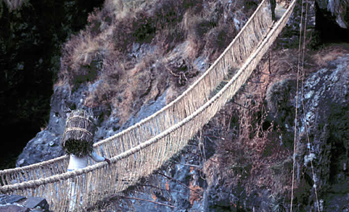 Q'eswachaka - el último puente colgante inca de Perú
