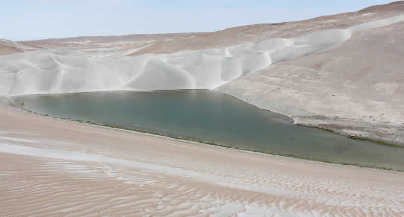 Oasis de la Joya: laguna cristalina en el mar de dunas de Arequipa