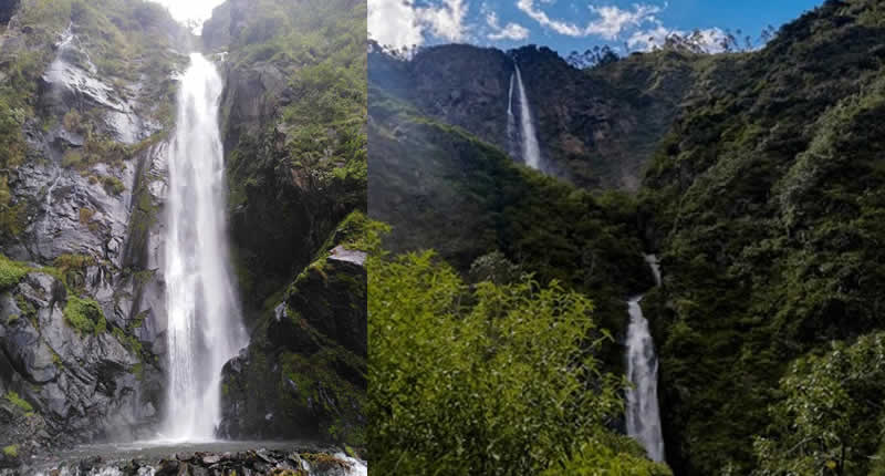 Cascada Wayra Phauchinta en Sandia: doble cascada en el verde oriente de Puno