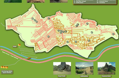 Übersichtskarte Machu Picchu 