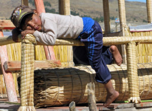 Uros auf dem Titicacasee
