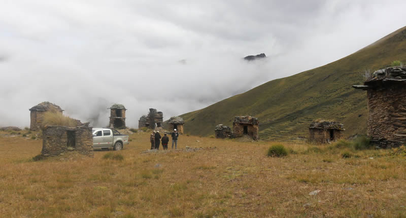 Sitio arqueológico de Wat’amarka cerca de Esquena, en Carabaya
